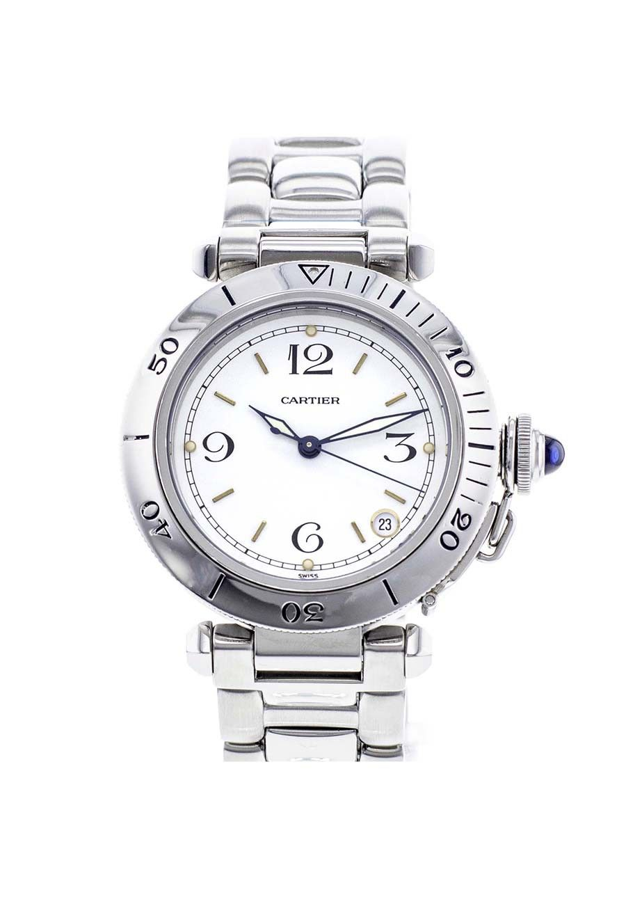 CARTIER Pasha W31007H2 Occasion Montre Seatimer Acier Cresus