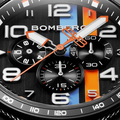 BOMBERG Bolt-68 Racing Light Blue Stripe