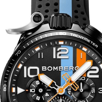 BOMBERG Bolt-68 Racing Light Blue Stripe
