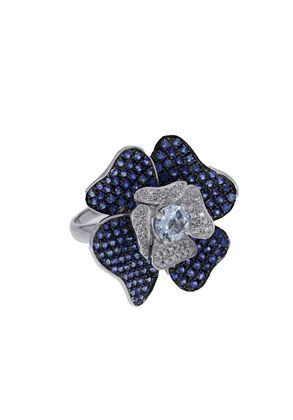 JOAILLERIE CRESUS Bague Composition Fleur de Saphirs