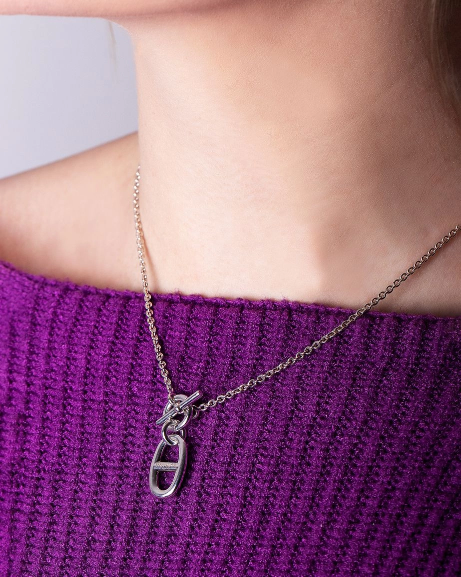 Colliers HERMES Pendentif Colliers occasion Argent 925/1000 Cresus