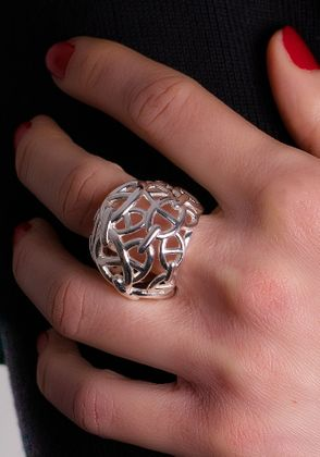 Bagues HERMES Cha?ne d'Ancre Bagues occasion Argent Cresus