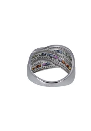 JOAILLERIE CRESUS Bague Composition Saphirs et Diamants