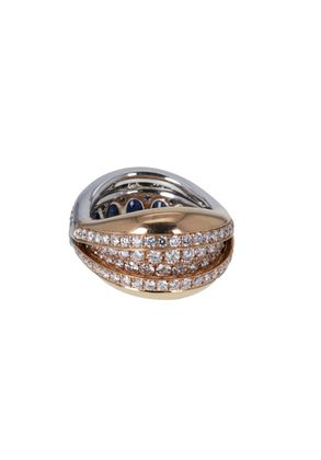JOAILLERIE CRESUS Bague Composition Saphirs et Diamants