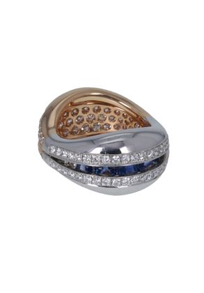 JOAILLERIE CRESUS Bague Composition Saphirs et Diamants