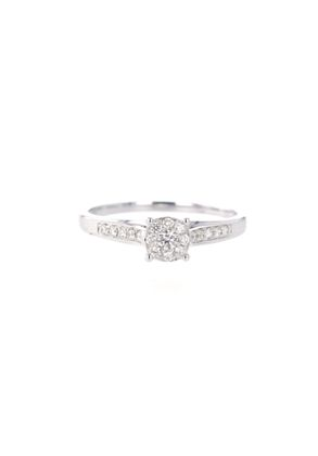 JOAILLERIE CRESUS Illusion Solitaire accompagné 0.2 ct