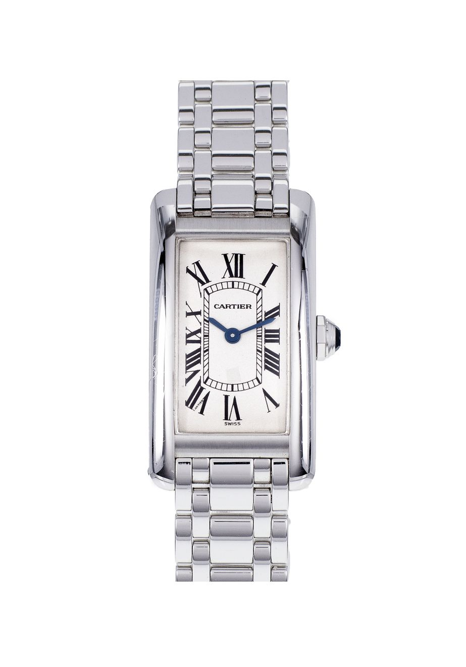 CARTIER Tank W26019L1 Occasion Montre Américaine Or Blanc 750