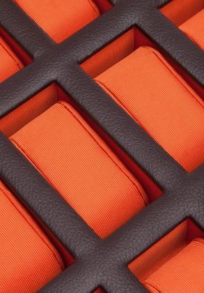 WOLF Windsor 10 montres - Marron/Orange
