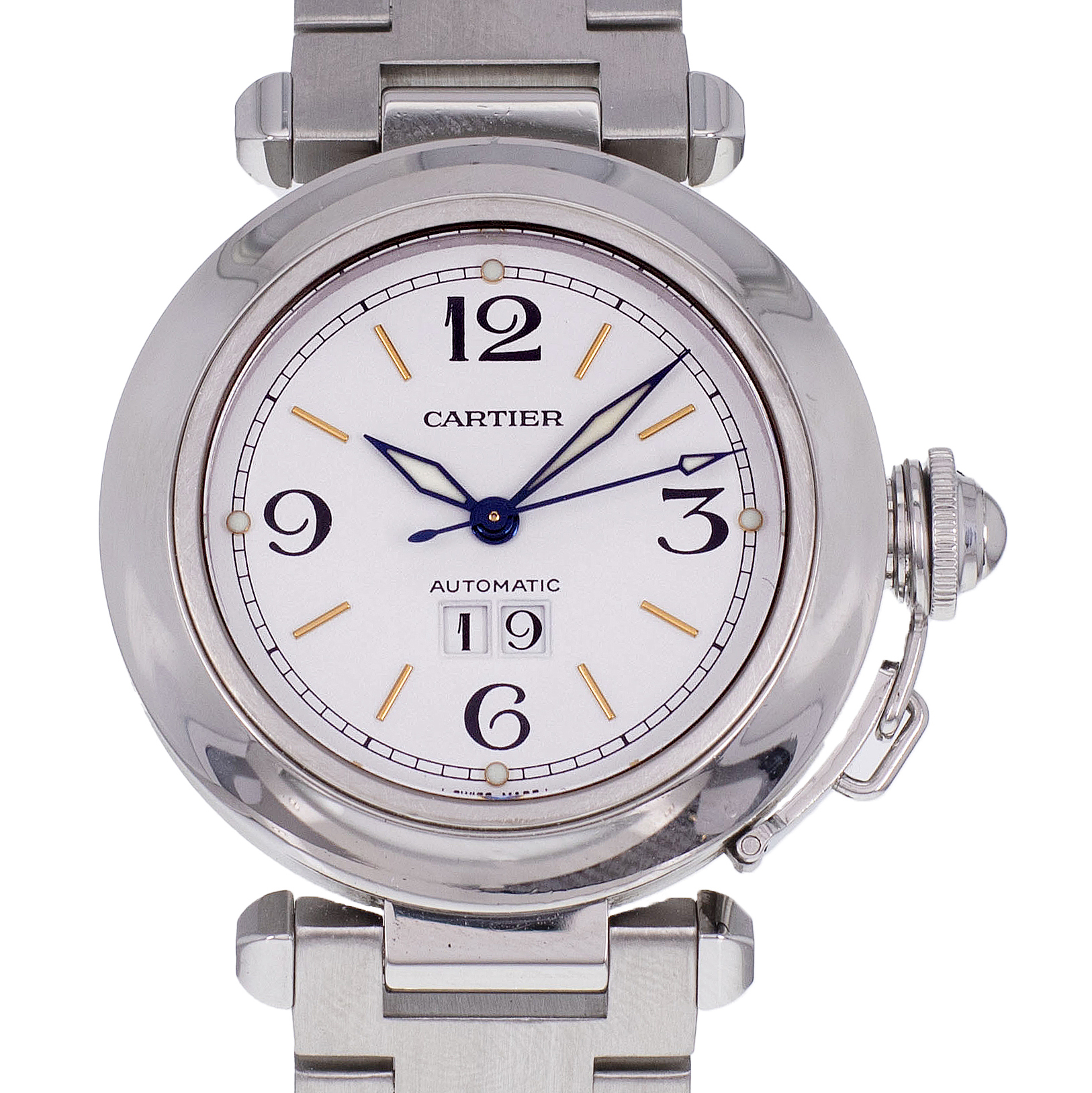 CARTIER Pasha 2475 - Occasion - Montre Grande Date Acier | Cresus