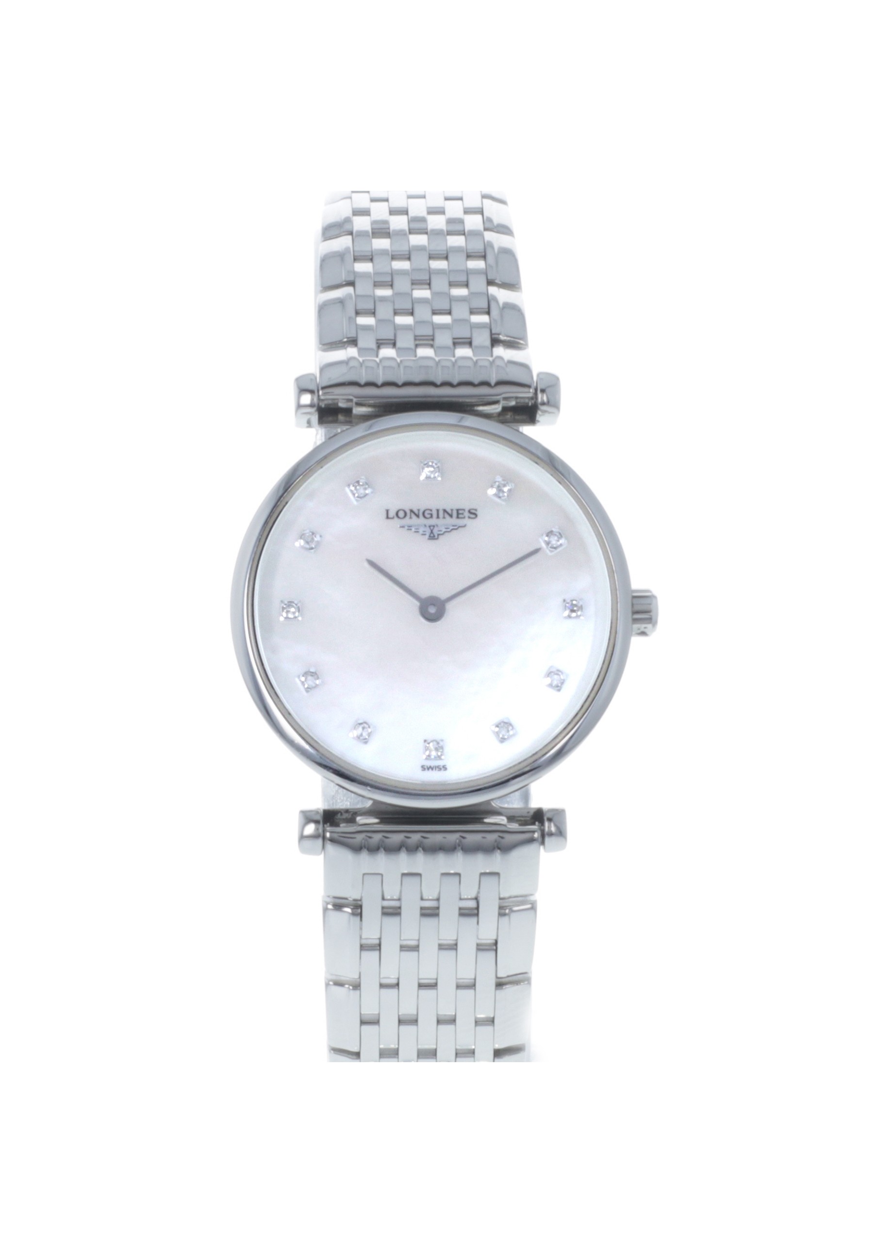 Montre Longines La Grande Classique quartz cadran nacre index diamants bracelet acier 24 mm Montre Longines La Grande Classique quartz cadran nacre index diamants bracelet acier 24 mm